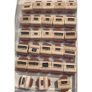 Stampin Up! Expressive Flexible Phrases Wood Mounted Rubber Stamps Set